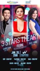 Regine, Christian & Julie Anne, 3 Stars 1 Heart Concert