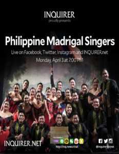 The Philippine Madrigal Singers: Live From The Philippine Daily Inquirer HQ