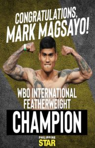 WBO International Featherweight Champion: Mark Magsayo